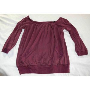 Anthro Burning Torch Top sz M Plum Purple NWT $98